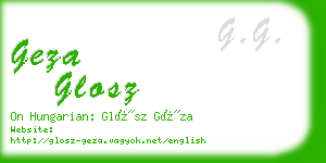 geza glosz business card